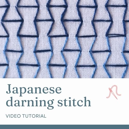Japanese darning stitch video tutorial