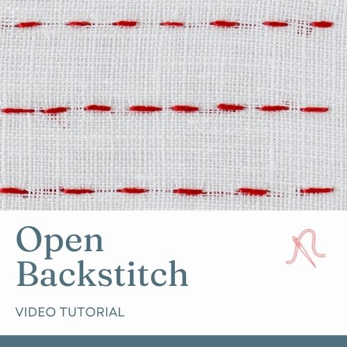 Open backstitch or Half backstitch video tutorial