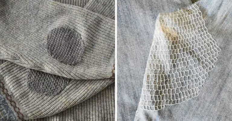 Embroidery stitches for mending