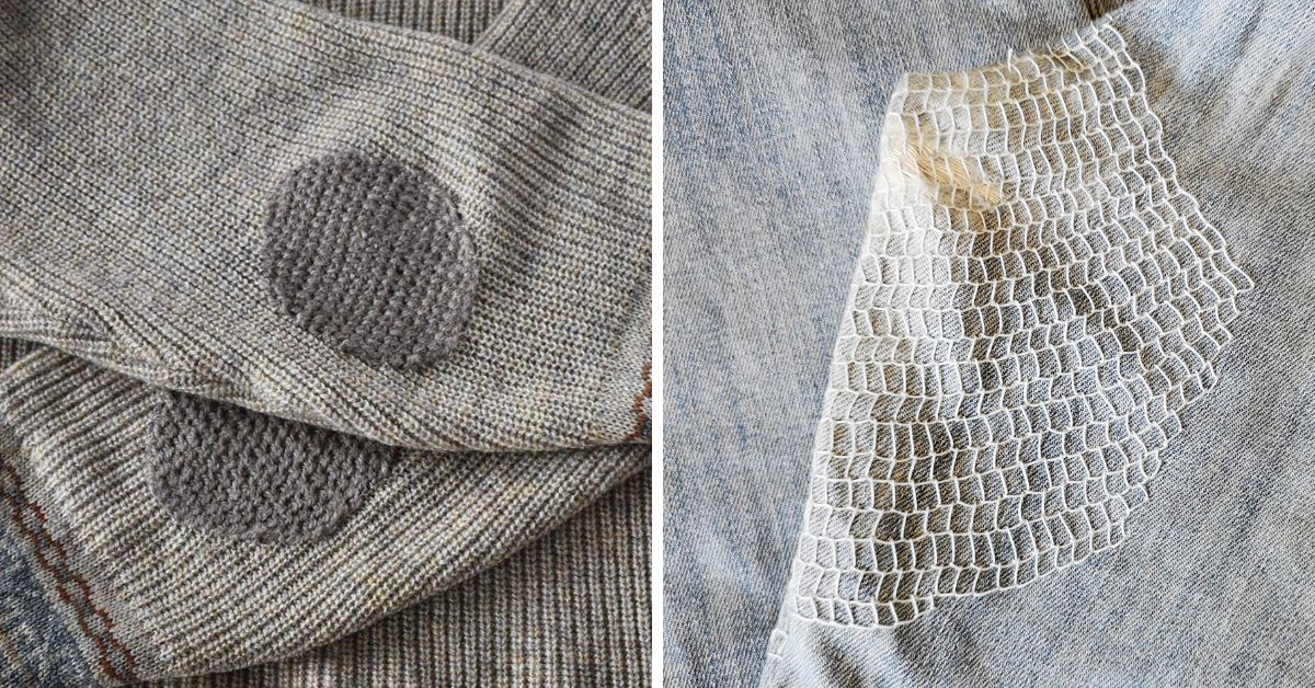 Embroidery stitches for mending