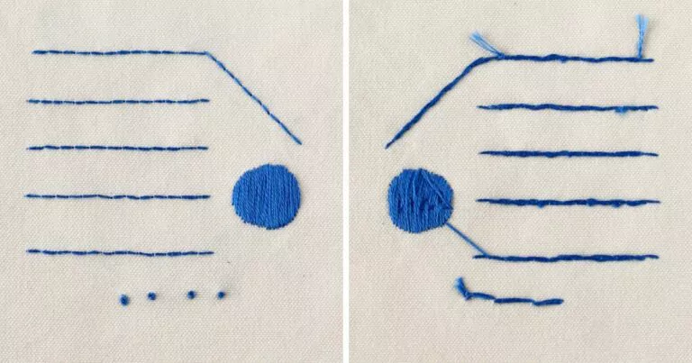 How to start and end embroidery stitches