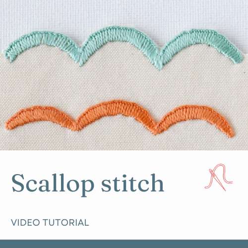 Scallop Stitch Embroidery Video Tutorial