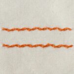 Alternating Twisted Chain stitch front view Alternating Twisted Chain stitch front view