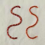 Puntada de cadeneta en la parte delantera