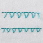 Embroidery stitch: Closed blanket stitch