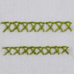 Embroidery stitch: Crossed blanket stitch