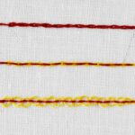 Embroidery stitch: Double threaded back stitch