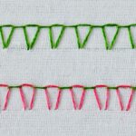 Embroidery stitch: Eskimo lace ending