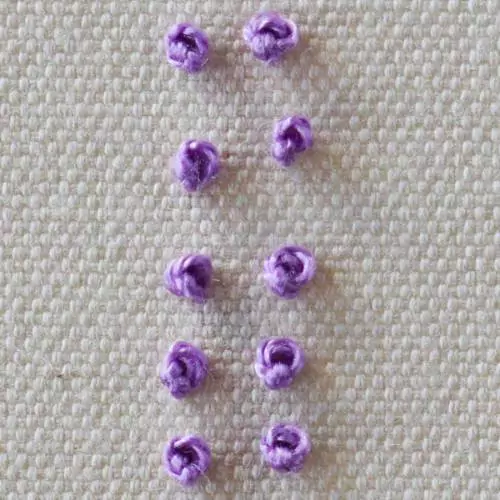 French knots VS Colonial knots