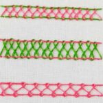 Embroidery stitch: Herringbone ladder stitch
