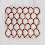 Embroidery stitch: Honeycomb filling stitch