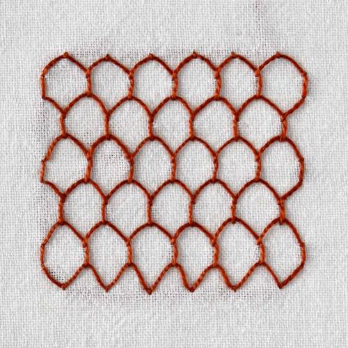 Honeycomb filling stitch