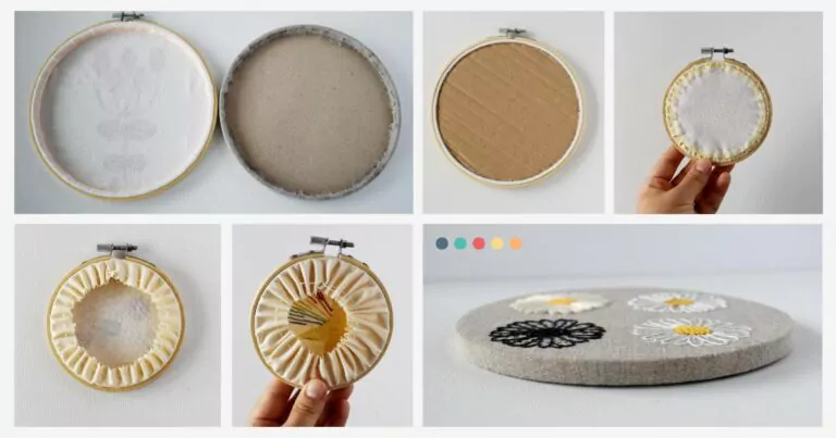 Frame Embroidery in a Hoop: Six Methods of finishing the back of the hoop