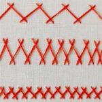 Embroidery stitch: Herringbone stitch embroidery