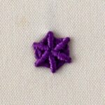 Embroidery stitch: Whipped spider wheel