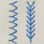 Embroidery stitch: Connected Fly Stitch