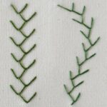 Embroidery stitch: Feather Stitch
