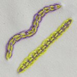 Embroidery stitch: Interlaced Chain Stitch
