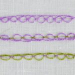 Embroidery stitch: Looped running stitch