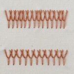 Embroidery stitch: Plaited Fly Stitch