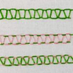 Embroidery stitch: Stepped running stitch