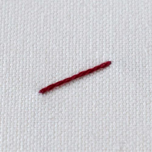 Straight stitch embroidery