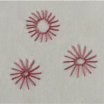 Embroidery stitch: Sun wheel stitch