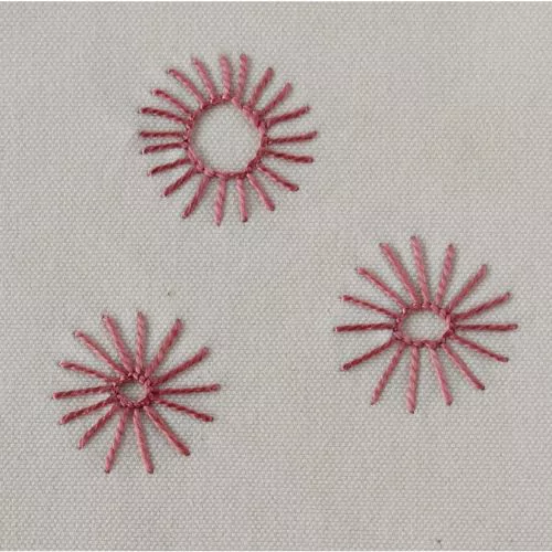 Sun wheel stitch