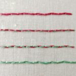 Embroidery stitch: Threaded back stitch