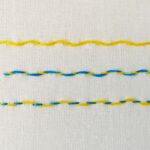 Embroidery stitch: Threaded running stitch