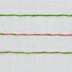 Embroidery stitch: Whipped running stitch