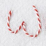 Embroidery stitch: Whipped back stitch