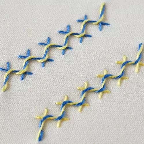 Laced Herringbone Stitch