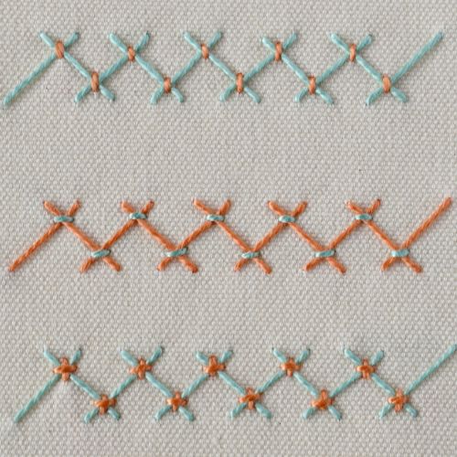 Tacked Herringbone Stitch