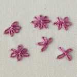Embroidery stitch: Lazy daisy stitch