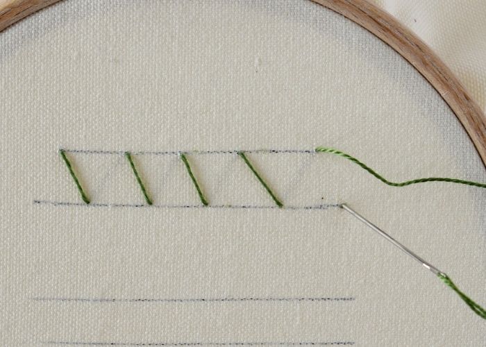 Triangular Turkish Stitch Step 2