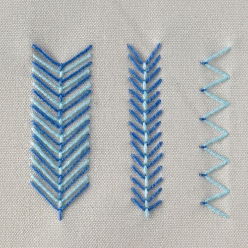 Bi-Colored Fly Stitch