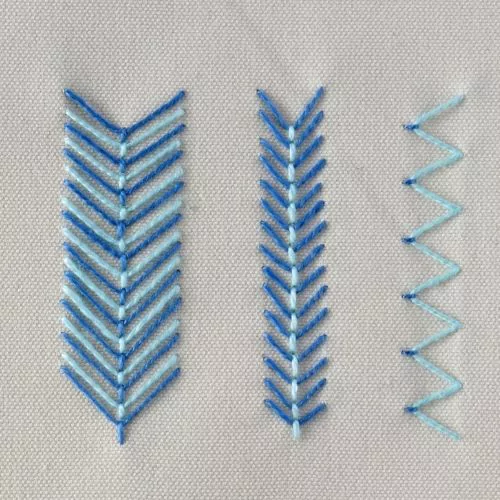 Bi-Colored Fly Stitch
