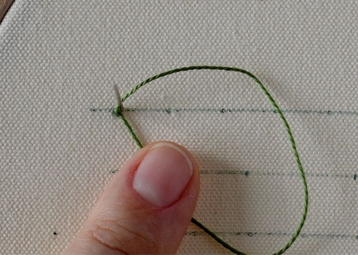 Zig Zag Coral Stitch Step 2