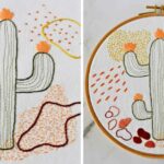 Beginner Embroidery Stitches + Free Cactus Hand Embroidery Sampler To Learn Basics