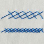 Embroidery stitch: Long Armed Cross Stitch