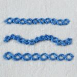 Embroidery stitch: Knotted Chain Stitch