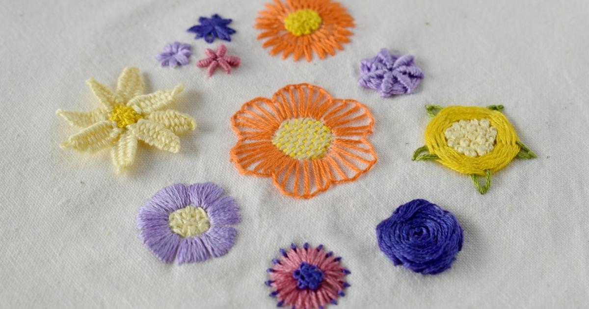 Beginner flower embroidery tutorial main image
