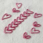 Embroidery stitch: Heart Chain Stitch