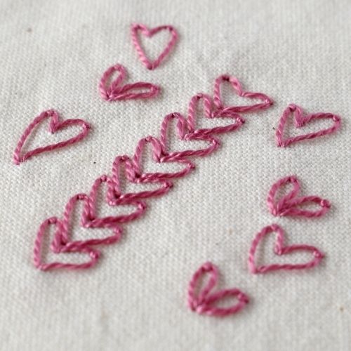 Heart Chain Stitch