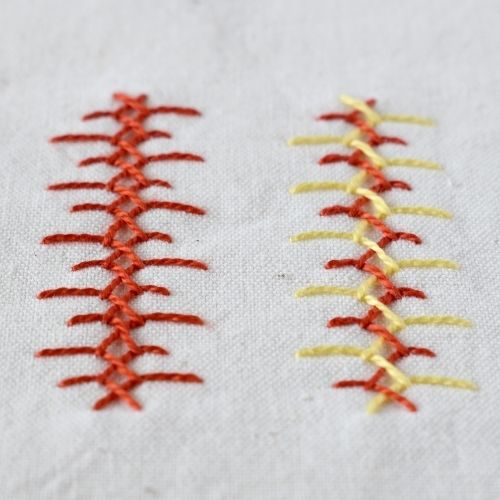 Long and Short Cretan Stitch