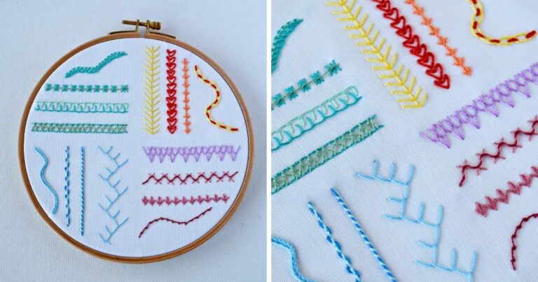 Simple Stitches For Borders Hand Embroidery Tutorial For Beginners