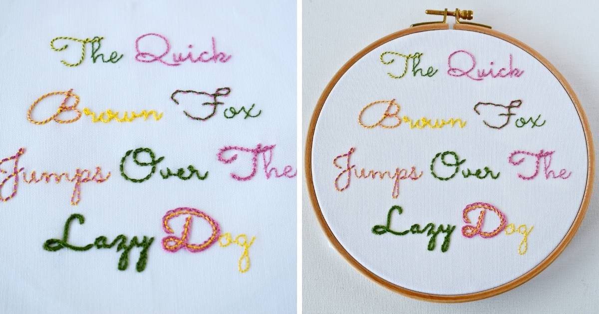 Stitches For Script Lettering from basic to fancy main image