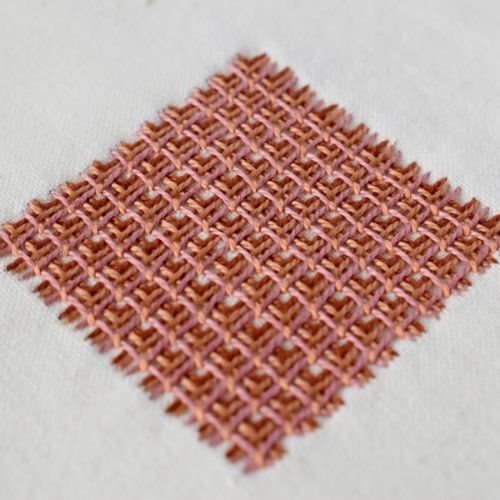 Battlement Couching Stitch