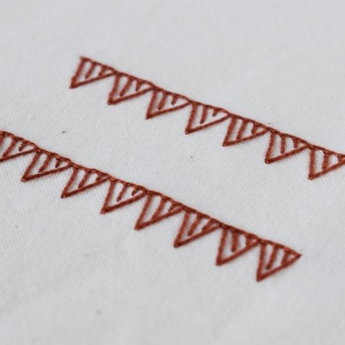 Blanket Stitch Triangles